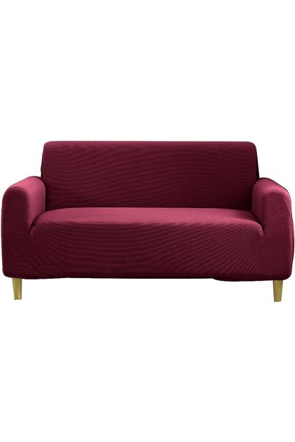 Thick Couch Covers Sectional Sofa Stretch Slipcover,Furniture Protector (145 x 185 cm, Burgundy)