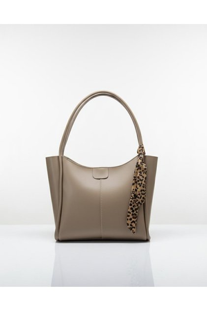 Mink Women's Shoulder Bag with Large Interior Volume Scarf