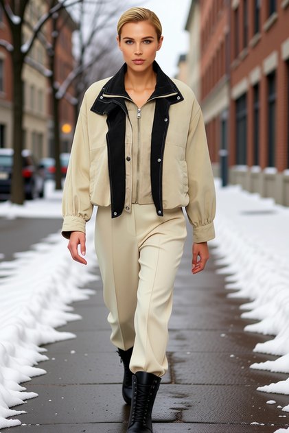 Women's Shirt Collar Long Sleeve Oversized Mold Woven Thin Jacket Functional Durable Quality