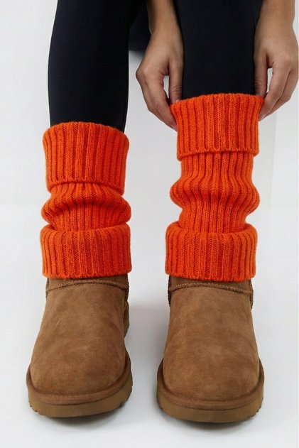 Natural Wool Leggings Corded Fabric Winter White Women's Knee Pads Thick Footless Yoga Over-The-Knee Socks