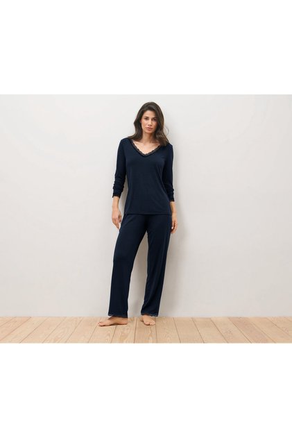 Kadın Pijama, Feminen, Mavi