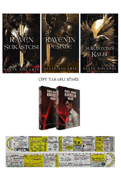 Raven Suikastçısı+Peşinde+Suikastçının Kalbi+Geriye Sadece Karanlık 4 Kitap Set Selin Solaris-Ciltli