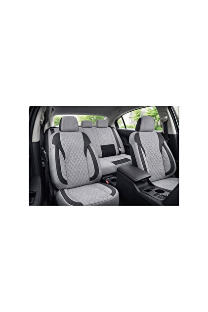 Huse scaune auto universale fractionate XL Premium compatibile SUV si Limuzine gri negru