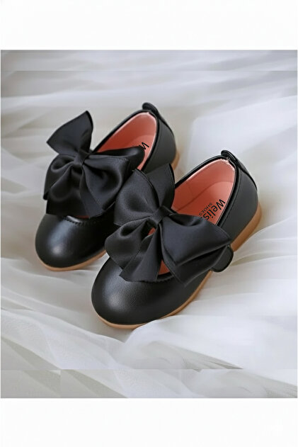 Satin Bow Evening Dress Girls' Ballerina Flats, Special Occasions