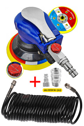 STAXX POWER Çok Fonksiyonlu 150MM Havalı Orbital Zımpara Polisaj