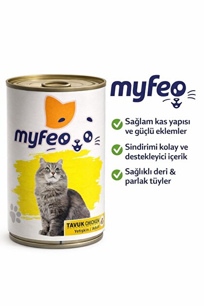 MYFEO Tavuklu Konserve Yaş Mama - Fiyatı, Yorumları