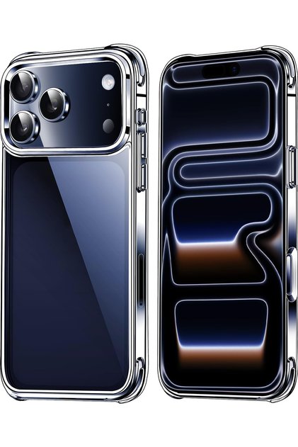 iPhone 17 Pro / 18 Pro - Shockproof Silicone Phone Case with Transparent Corners and Airbag Protection