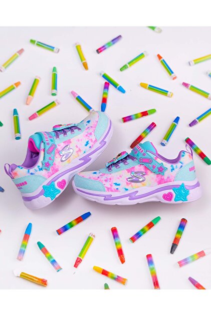 Skechers SNUGGLE SNEAKS - SKECH SQUAD Büyük Kız Çocuk Yeşil Spor