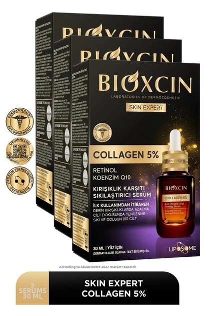 Ser de întărire antirid cu colagen 5% 3X30 ml - Coenzima Q10 Retinol