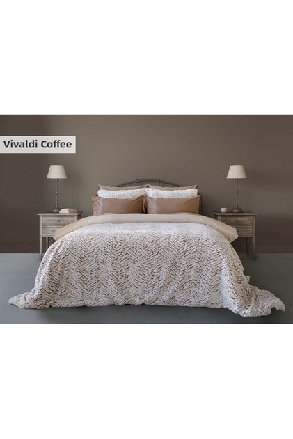 7 Piece Wild Fur Bedding Covered Bedding Set Vivid Brown