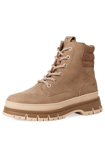 Damen Elegante Stiefelette 1-25200-45 Braun 341 Taupe Leder mit Removable Sock