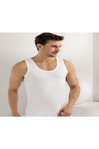 Men's 6 Pack White Color 100% Cotton Combed Cotton Undershirt Me002