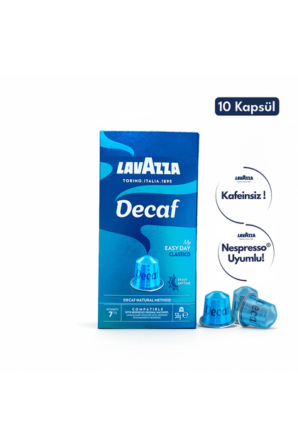 Decaf 10'lu Paket | Nespresso Uyumlu Kapsül Kahve | Kafeinsiz kahve