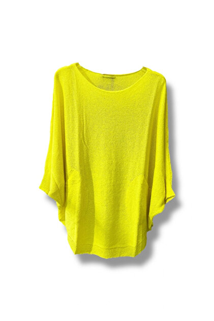 Oversized Mercerized Blouse with Pockets | Comfortable Fit Knitwear in Sizes 38-52