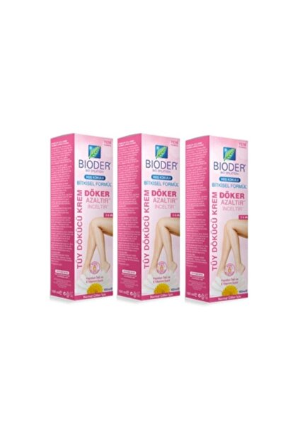 Bioder Normal Ciltler Için Tüy Dökücü Krem 3 x 100 ml - Fiyatı