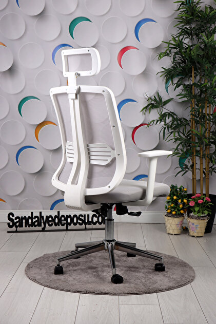 SooyaStudio Sun God Ban White Plus 約35cm SandalyeDeposu Tokyo Beyaz İskeletli Başlıklı Müdür Koltuğu | Ofis