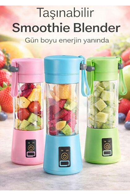 Toptanal Şarjlı Portatif El Blenderi 380 ml Usb Kablolu - Fiyatı