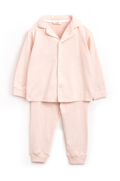 Pajama Set Girls Boys Pajama Set 100% Cotton Front Buttoned Two-Piece Set