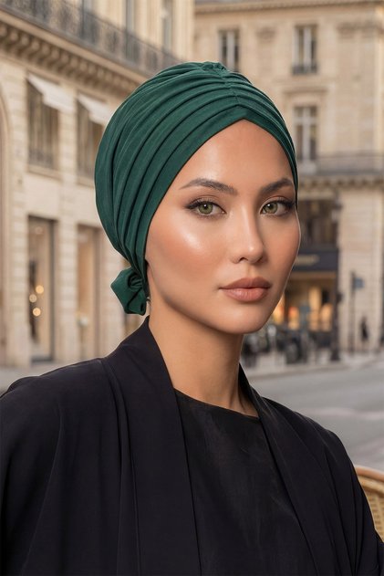 Pleated Bone, Dark Green, B-86A