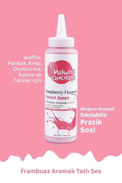 Melwiss Chocolate Frambuaz Aromalı Tatlı Sos 330 G - Waffle & Krep