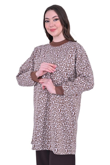 Cheetah Tunic Brown