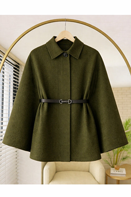 Haki Oversize Panço / Tesettür Tunik Yeni Sezon Rahat Modern Şık Kombin