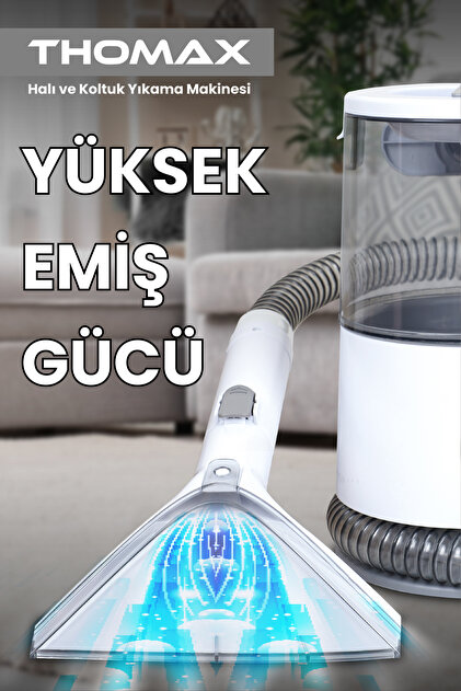 THOMAX Koltuk Halı Yıkama Ve Leke Çıkartma Makinesi 1500 Ml Temiz