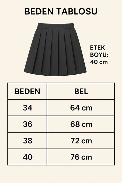 Pileli Mini Etek Astar Şortlu Kemerli Siyah