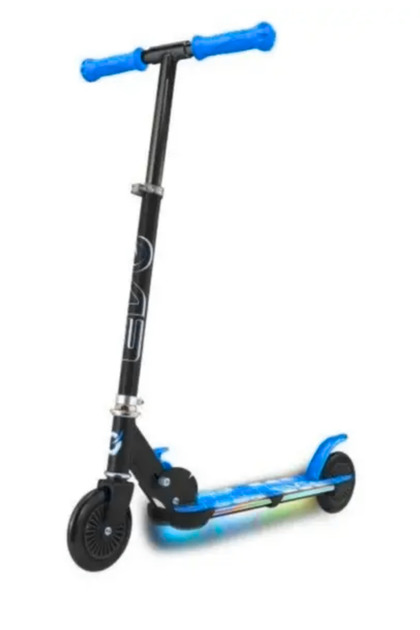 Evo 2 Tekerlekli Flash Işıklı Mavi Katlanır Scooter 5 - 12 Yaş Light Flash