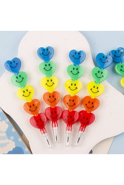 Kalp Emoji Yumurtlayan Kurşun Kalem 4 Adet Karne Hediyesi