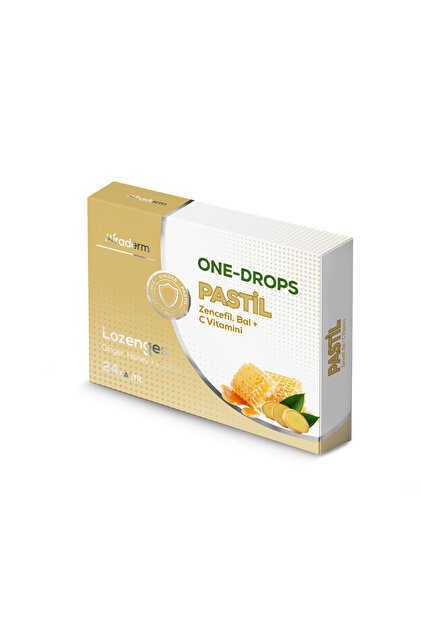 サプリメント Genel Markalar One Drops Zencefil, Bal + C Vitamini 24 Pastil