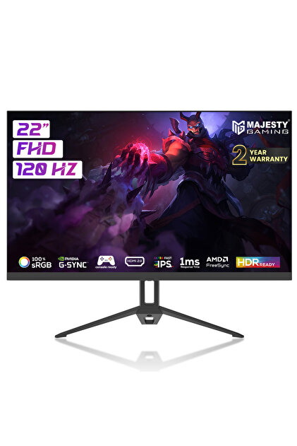 شاشة ألعاب 22" FHD | 120Hz | 1ms | IPS | HDR | G-SYNC | FreeSync | سماعات | HDMI | VGA
