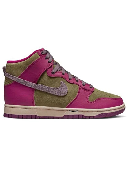Nike Dunk High Unisex Yeşil Pembe SNEAKER Spor Ayakkabı Limited