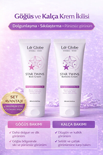 ldrglobe Göğüs Sıkılaştırıcı Star Twıns Bust Cream & Kalça