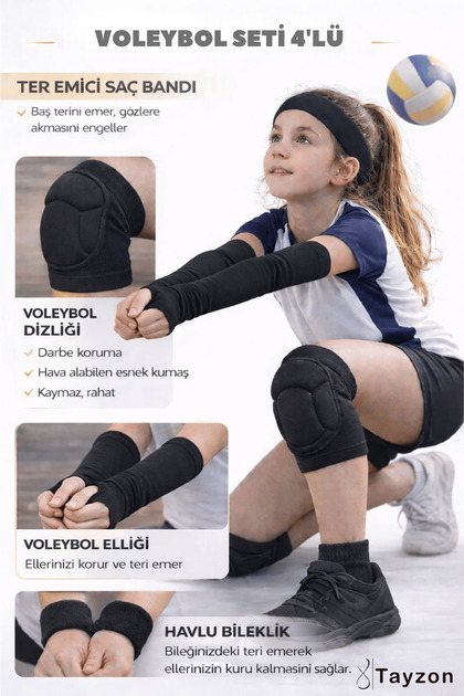Tayzon Voleybol Seti - Voleybol Dizliği Sünger Destekli Voleybol