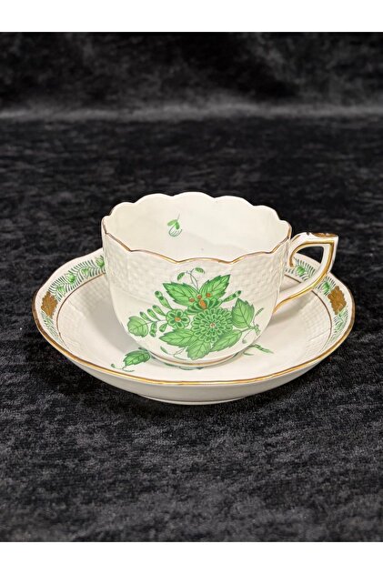 Herend Apponyi Green スイーツディッシュ　3枚セット HEREND APPONYI Kahve Fincanı Seti - Fiyatı, Yorumları