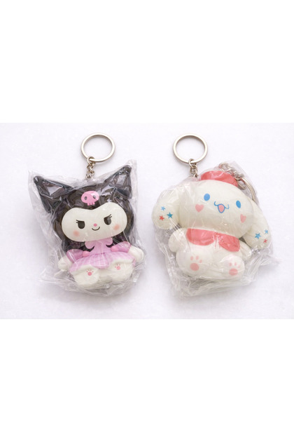 Kuromi Sukushi Figured Soft Black - White Keychain 2-Piece - New Model 8 cm