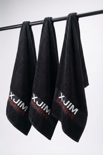 3-Pack 100% Cotton Black Sports Towel Fitness Training Gym Golf Boxing Towel Sweat Absorbent 30X100