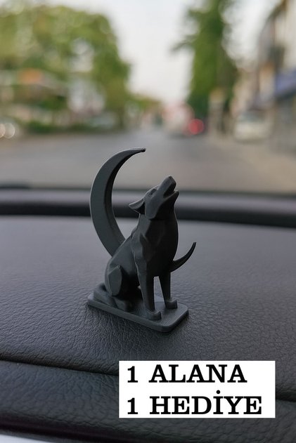 Gray Wolf Car Ornament - Car Interior Accessory Gray Wolf Sculpture Special Design Gray Wolf - Auto Accessory
