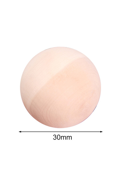 30mm Craft Wood Balls Natural Wooden Craft Balls Art And DIY Customizable Wood Balls Hardwood Wooden