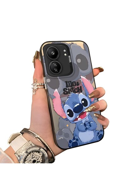Xiaomi Poco C65 Compatible Silicone Edge Hard Back Anti-Fall Stitch Pattern Case