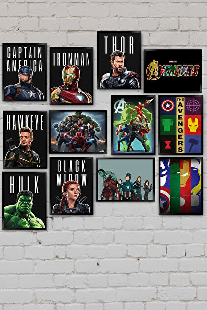 TABLOX Avengers Yenilmezler Marvel Süper Kahraman Iron Man Hulk