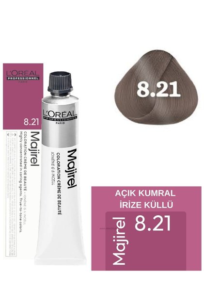 Majirel Saç Boyası 8.21 Açık Kumral İrize Küllü 60ml - Yeni Ambalaj