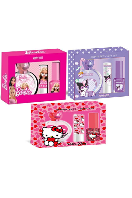HELLO KITY Hello Kitty - Barbie - Kuromi Lisanlı Hediye Seti
