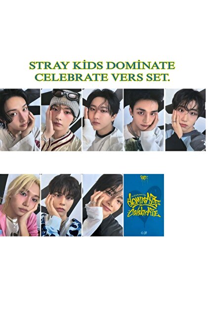Sntay Stray Kids fotokart seti DOMİNATE CELEBRATE VERS. - Fiyatı