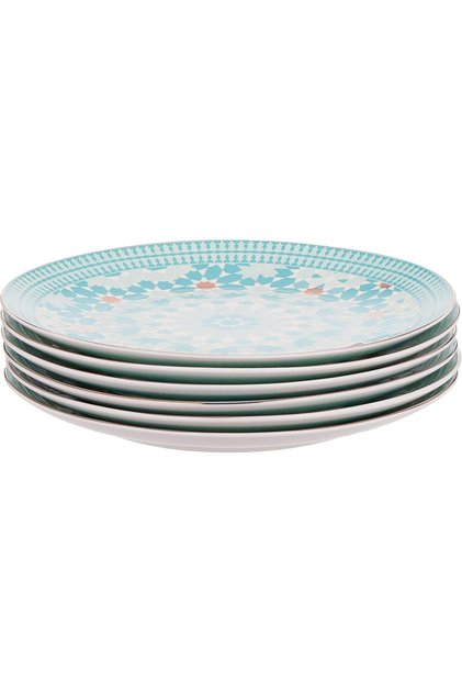 Dessert Plate Set Of 6 Pc, Istikana, Porcelain, Assorted Decorated Design