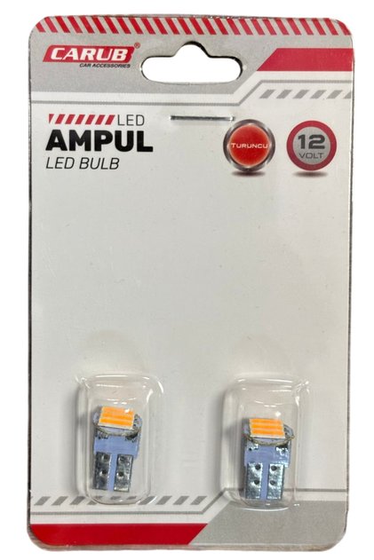 T10 Park Ampulü Dipsiz 12v Turuncu Cob Led 2 Adet Fiyatı BR 040 02 56