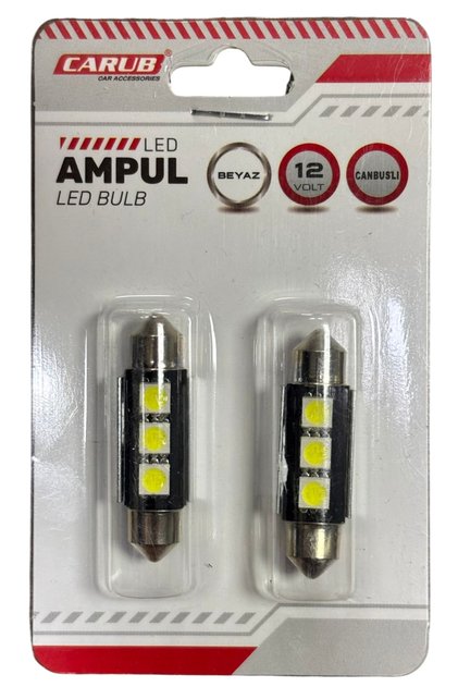 39mm Sofit Mekik Ampul Beyaz 12v 3 Led Canbuslu 2 Adet Fiyatı BR 040 22 45