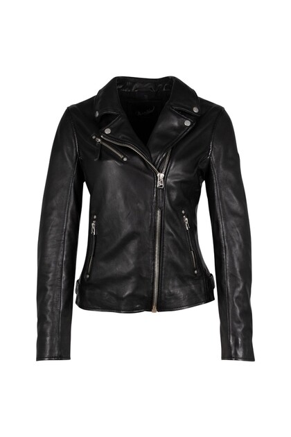 Geaca de Piele Dama Neagra PGG