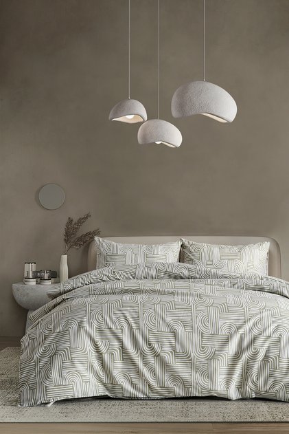 Nola Easy Comforter Duvet Cover Set Double Sage